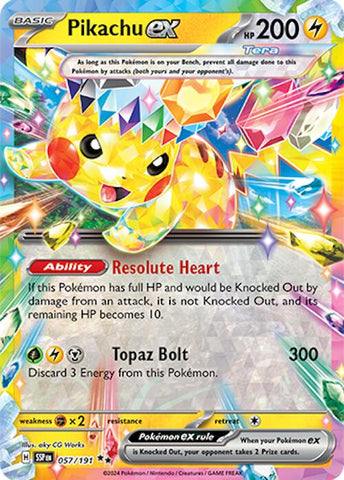 Pikachu ex (057/191) [Scarlet & Violet: Surging Sparks]