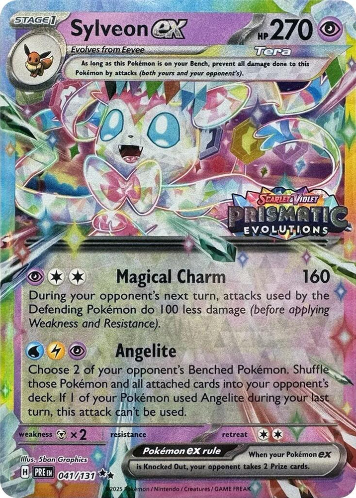 Sylveon ex (041/131) (Prismatic Evolutions Stamp) [Scarlet & Violet: Prismatic Evolutions]